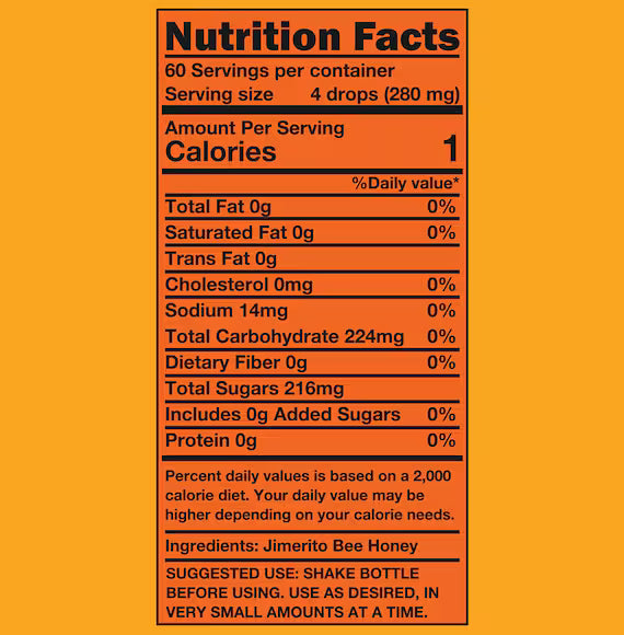 Jimerito Eye Honey in a jar, labeled Dr Sebi Approved by Forceup, showcasing its rich, golden texture.