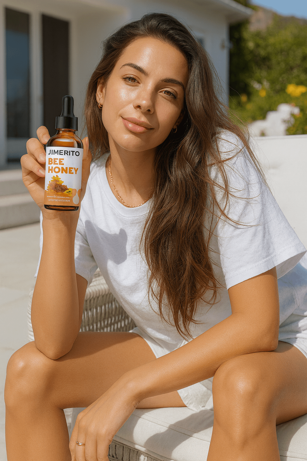 Jimerito Eye Honey in a jar by Forceup, showcasing its rich golden color and smooth texture.