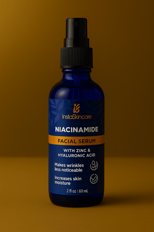 Forceup Niacinamide Serum in a clear bottle with a dropper, showcasing a light, smooth liquid inside.