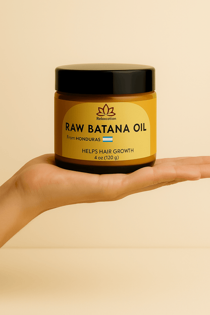Raw Batana Oil by Forceup in a clear bottle, showcasing its rich amber color and natural texture.