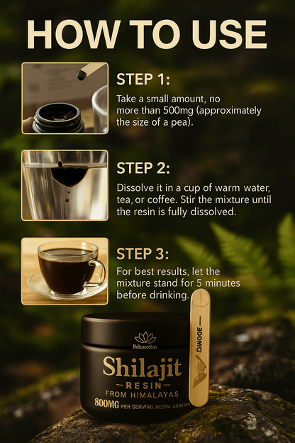 Pure 100% Himalayan Shilajit resin in a jar by Forceup, showcasing its rich, dark texture and natural origin.